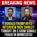 BREAKING: Donald Trump Jr to Interview Nick Shirley Tonight on $100M Somali Fraud in Minnesota!