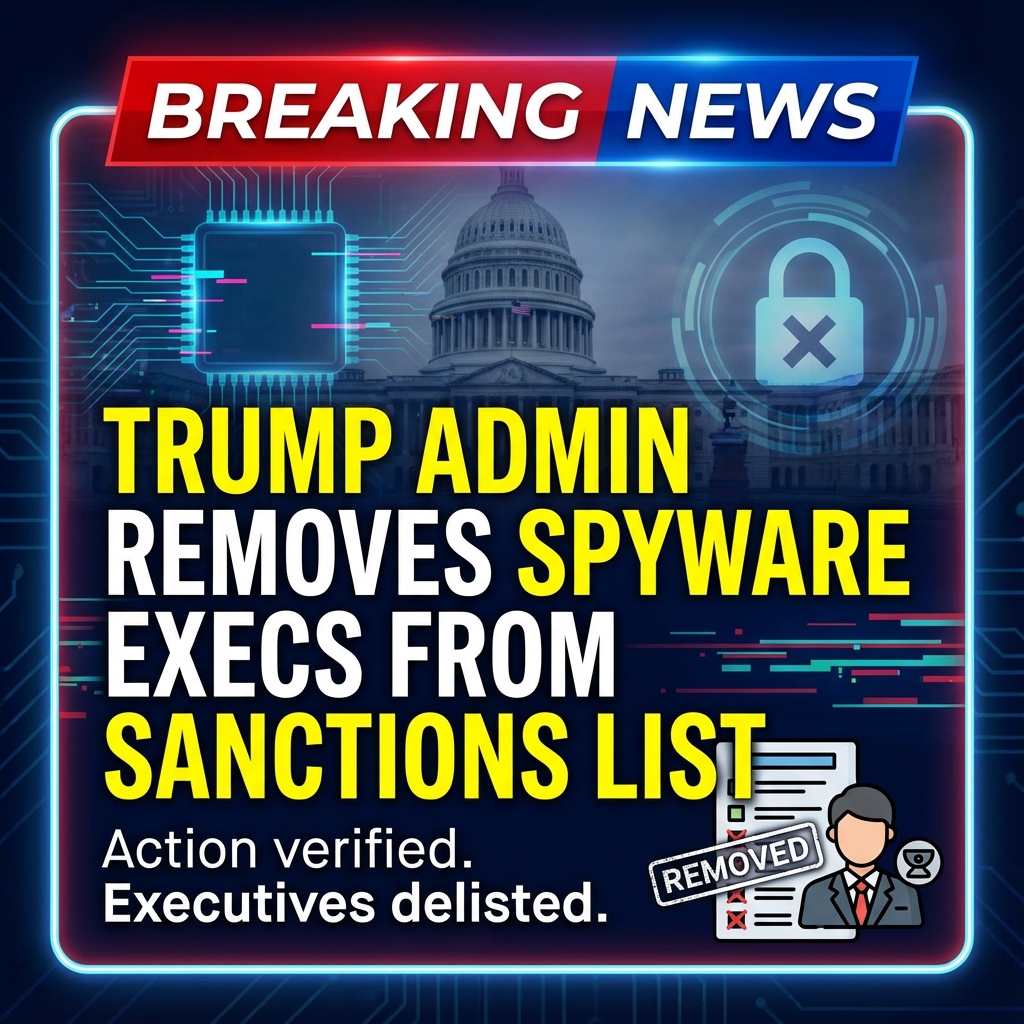 BREAKING: Trump Administration Removes Spyware-Linked Executives from Sanctions List