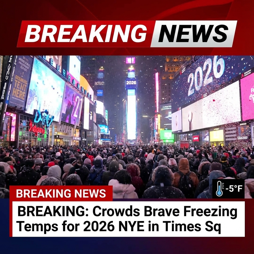 Breaking: Crowds Brave Freezing Temperatures in Times Square to Ring in 2026