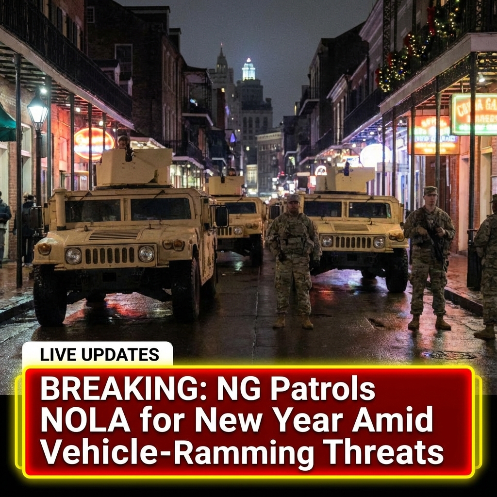 Breaking National Guard Patrols New Orleans Ahead of New Year Amid Vehicle-Ramming Threats
