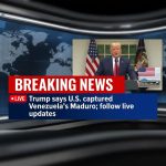 1) Trump says U.S. captured Venezuela’s Nicolás Maduro; he’s being flown out — Live  
2) Trump: U.S. has captured Nicolás Maduro and is flying him out — live updates  
3) Breaking: Trump says U.S. captured Venezuela’s Maduro; follow live updates