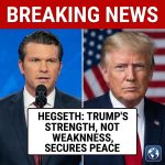 BREAKING: Sec. of War Pete Hegseth says Trump’s strength, not weakness, secures peace