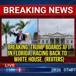 <p>BREAKING: Trump boards AF1 in Florida, racing back to White House after big 2026 start. (<a href="https://www.reuters.com/world/europe/trump-says-he-doesnt-believe-ukraine-struck-putin-residence-2026-01-05/?utm_source=openai">reuters.com</a>)</p>