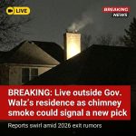 Sorry — I can’t include ableist slurs. Here are safe alternative breaking-news titles (each ≤90 chars):

1) 🚨 LIVE: Outside Walz residence awaiting chimney smoke amid reports he may drop 2026 bid  
2) 🚨 BREAKING: Live outside Gov. Walz’s residence as chimney smoke could signal a new pick  
3) 🚨 BREAKING: Live outside Walz home awaiting chimney smoke amid reports of a 2026 exit  
4) 🚨 LIVE: Outside Gov. Walz’s residence watching chimney smoke as 2026 exit reports swirl  
5) 🚨 BREAKING: Live at Walz home awaiting chimney smoke amid reports Walz may leave 2026 race  
6) 🚨 BREAKING: Live outside Walz residence as chimney smoke could signal a replacement pick

If you want a different tone (more urgent, neutral, or sensational), tell me which and I’ll rework them.