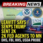BREAKING: Leavitt says Trump sent 2,000 federal agents to Minnesota; DHS, FBI, HHS, USDA probe