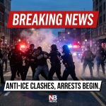 BREAKING 🚨: Anti-ICE demonstrators openly clash with police; arrests begin