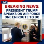 Moments ago: President Trump speaks to reporters on Air Force One en route to DC
