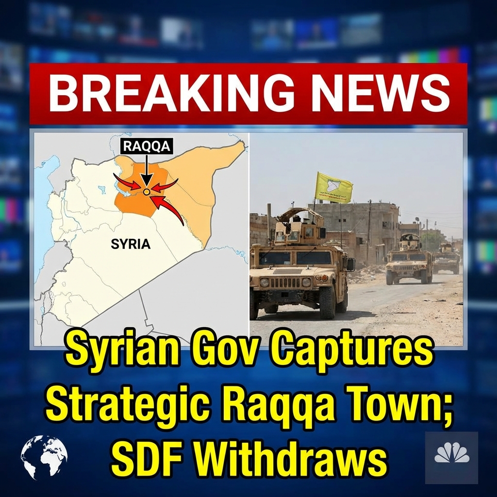 Breaking: Syrian government forces capture strategic Raqqa town as SDF withdraws