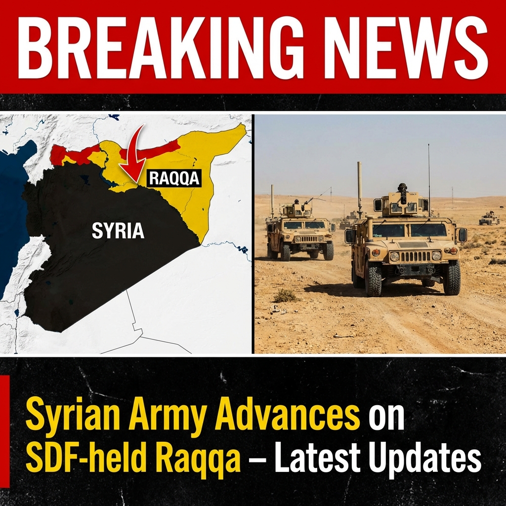 Breaking: Syrian Army Advances on SDF Stronghold Raqqa — Latest Developments
