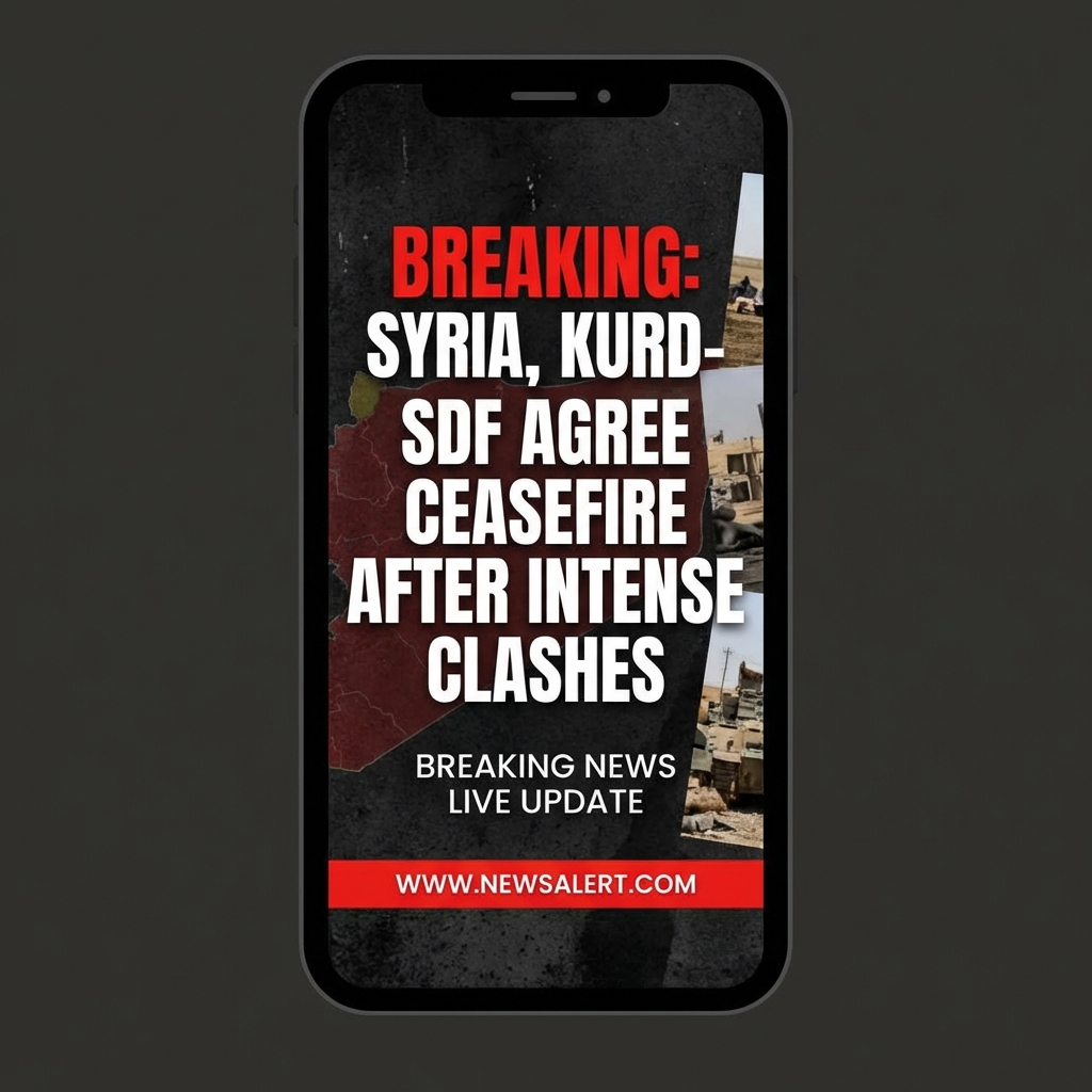 Breaking: Syria, Kurd-led SDF agree ceasefire after intense clashes