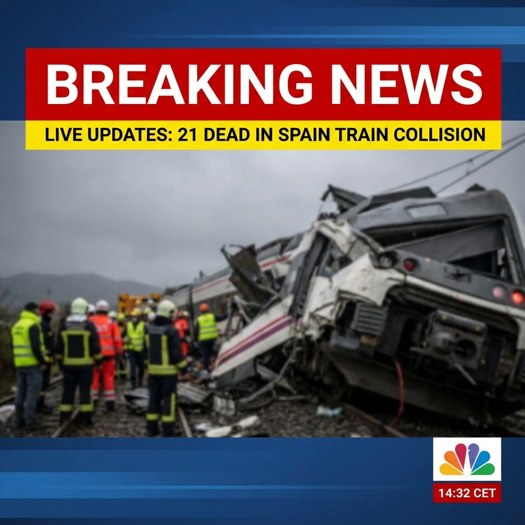 Breaking: At least 21 dead after collision between high-speed trains in Spain