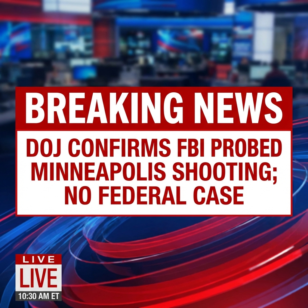 Breaking: Justice Dept. says FBI opened probe after Minneapolis shooting; no federal case