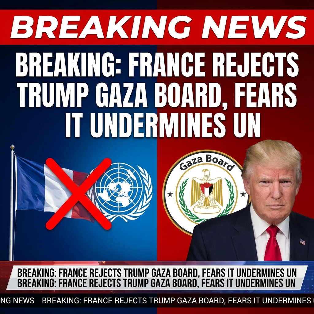 Breaking: France Rejects Trump Gaza Board Invite, Fears It Could Supplant UN