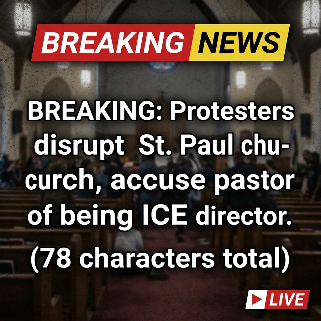 <p>Protesters Interrupt St. Paul Church, Accuse Pastor of Being ICE Field Director. (<a href="https://apnews.com/article/fcc97a29b9c4434c665d76d4811c5a3e?utm_source=openai">apnews.com</a>)</p>