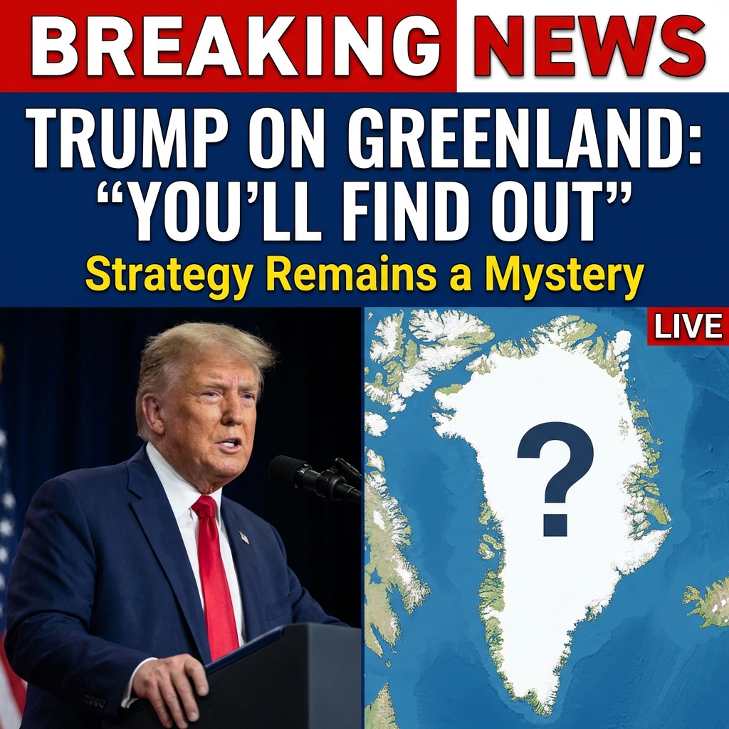 Breaking: Trump Says ‘You’ll Find Out’ on Greenland Takeover Strategy