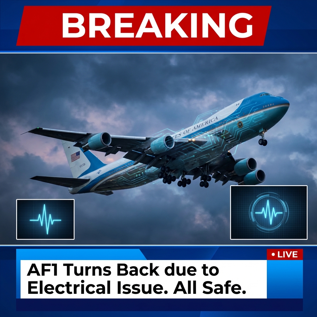 Breaking: Air Force One Turns Back After In-Flight Electrical Issue; Passengers Safe