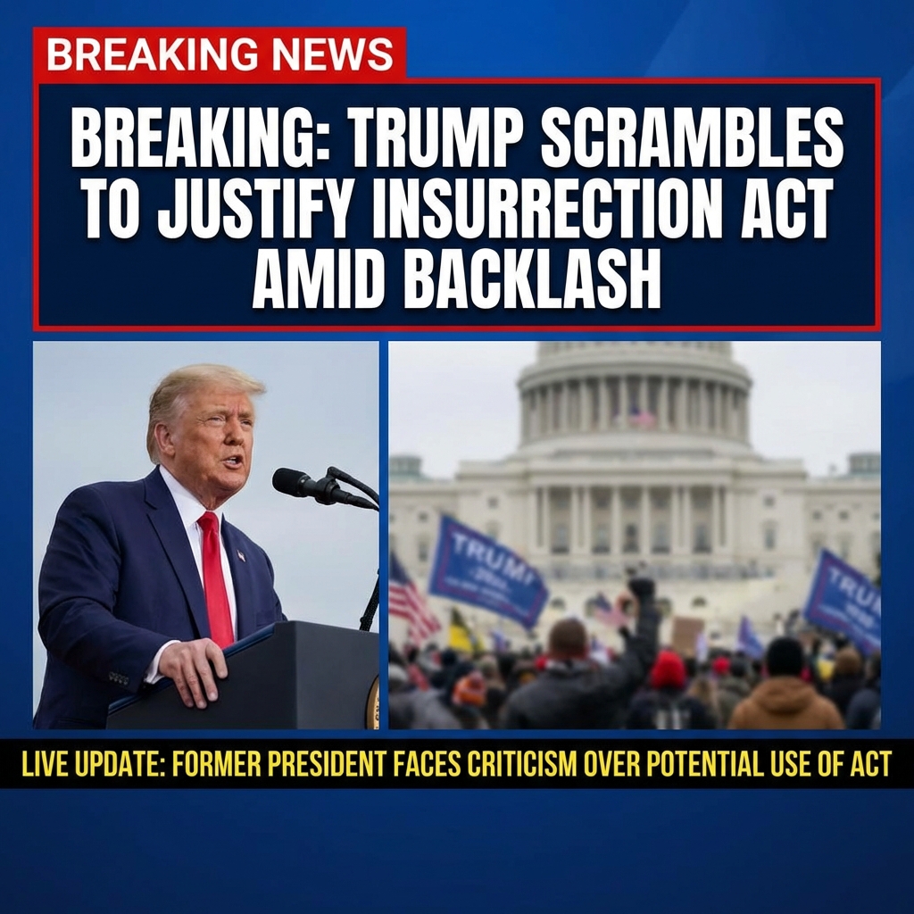 Breaking: Trump Scrambles to Justify Invoking Insurrection Act, Facing Backlash