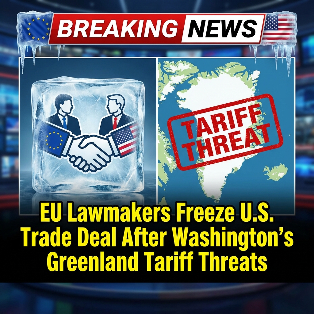 <p>EU Lawmakers Freeze U.S. Trade Deal After Washington’s Greenland Tariff Threats
Sources: (<a href="https://www.forbes.com/sites/zacharyfolk/2026/01/21/europe-halts-us-trade-deal-over-trumps-greenland-threats/?utm_source=openai">forbes.com</a>)</p>