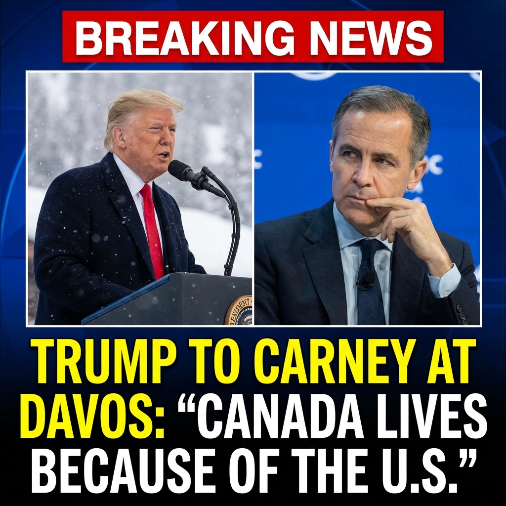 Breaking: Trump at Davos tells Carney ‘Canada lives because of the U.S.’