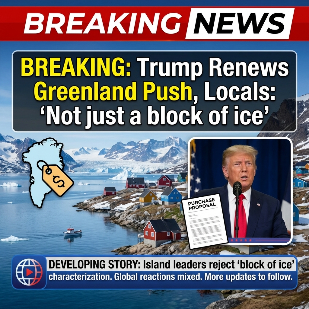Breaking: Greenlanders say ‘Not just a block of ice’ as Trump renews purchase push