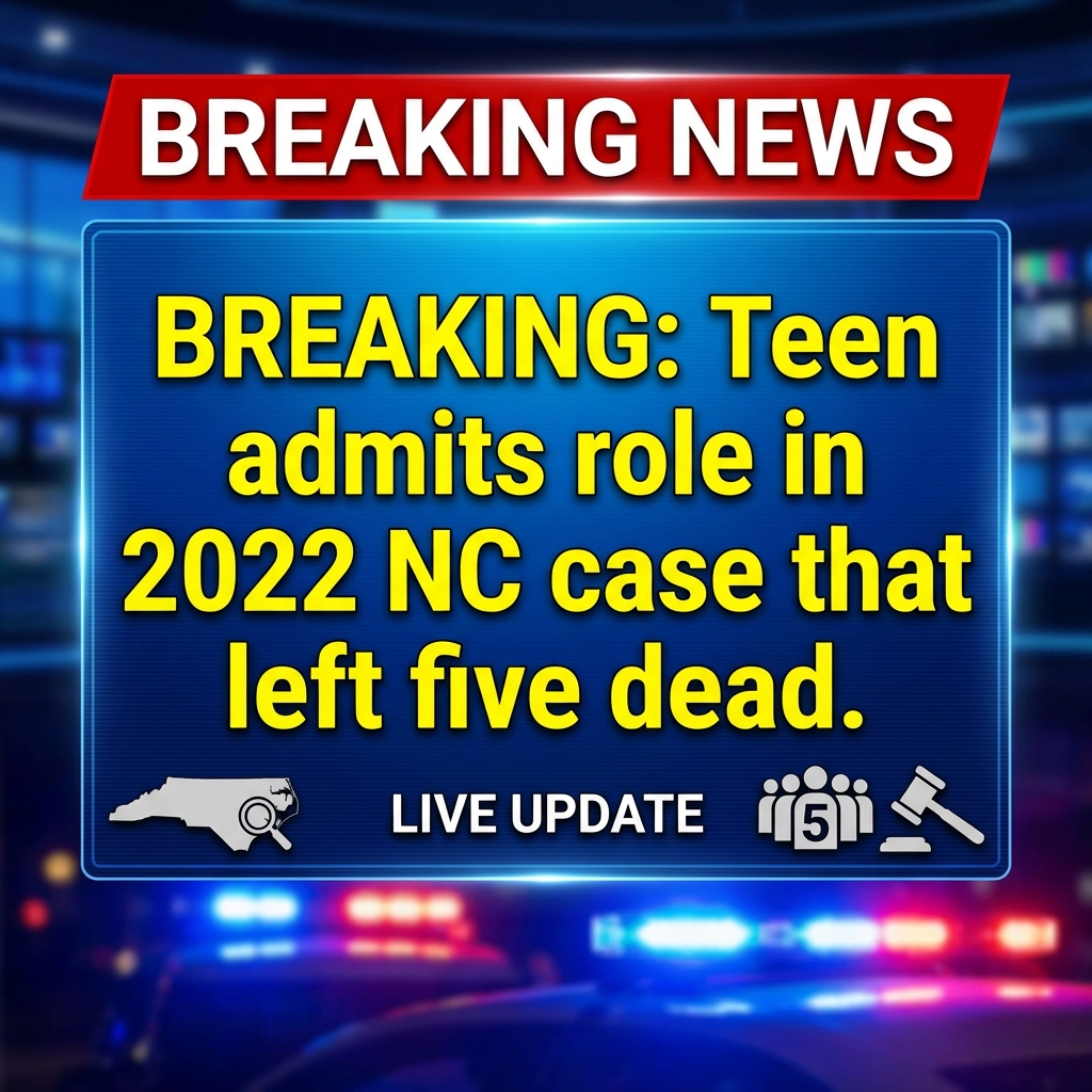 Breaking: Teen admits role in 2022 North Carolina case that left five dead