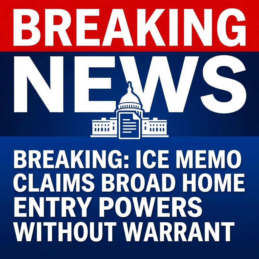Breaking: ICE memo claims sweeping authority to enter homes without judge’s warrant