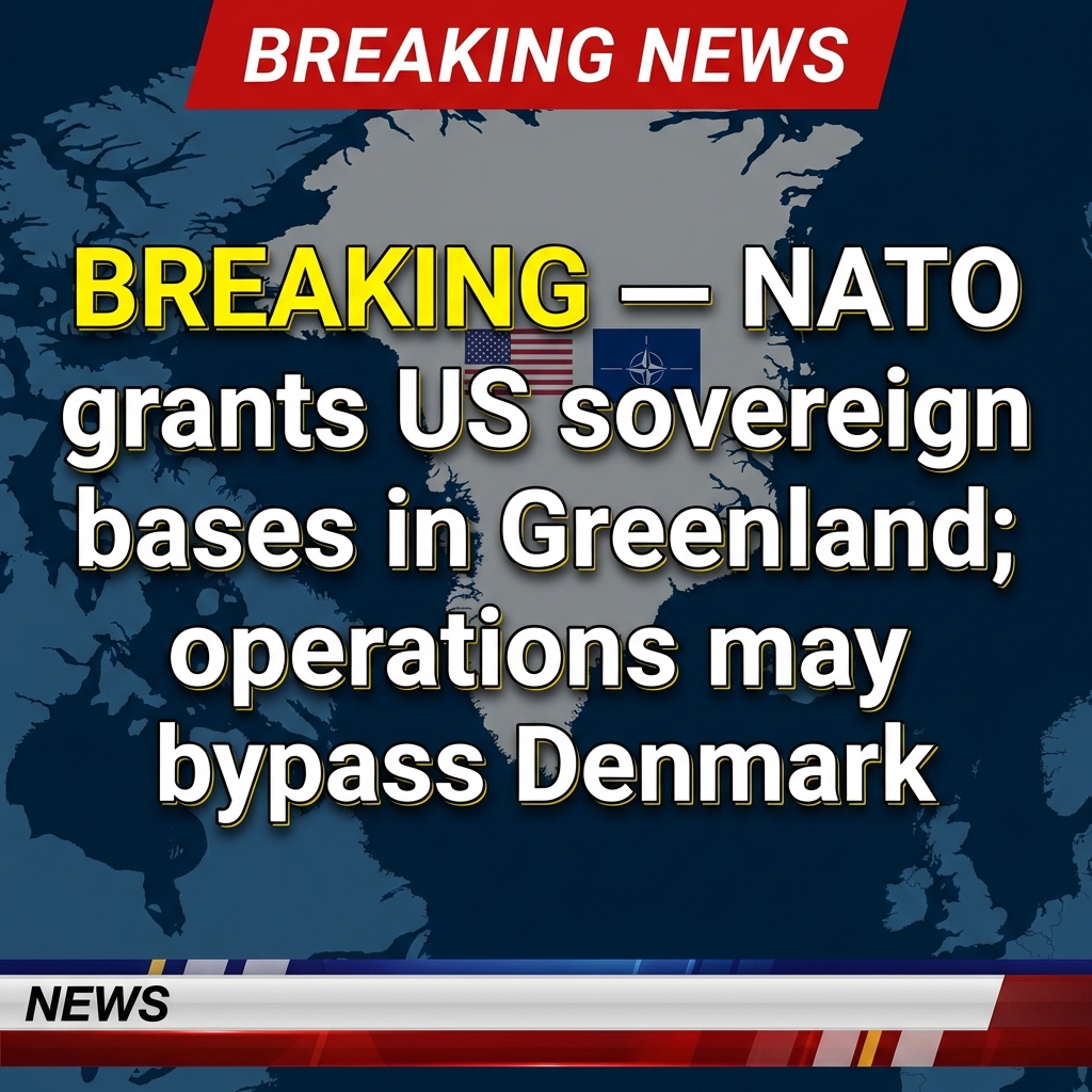 BREAKING — NATO grants US sovereign bases in Greenland; operations may bypass Denmark
