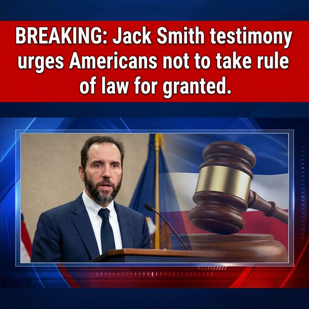 Breaking: Jack Smith Testimony Urges Americans Not To Take Rule of Law for Granted