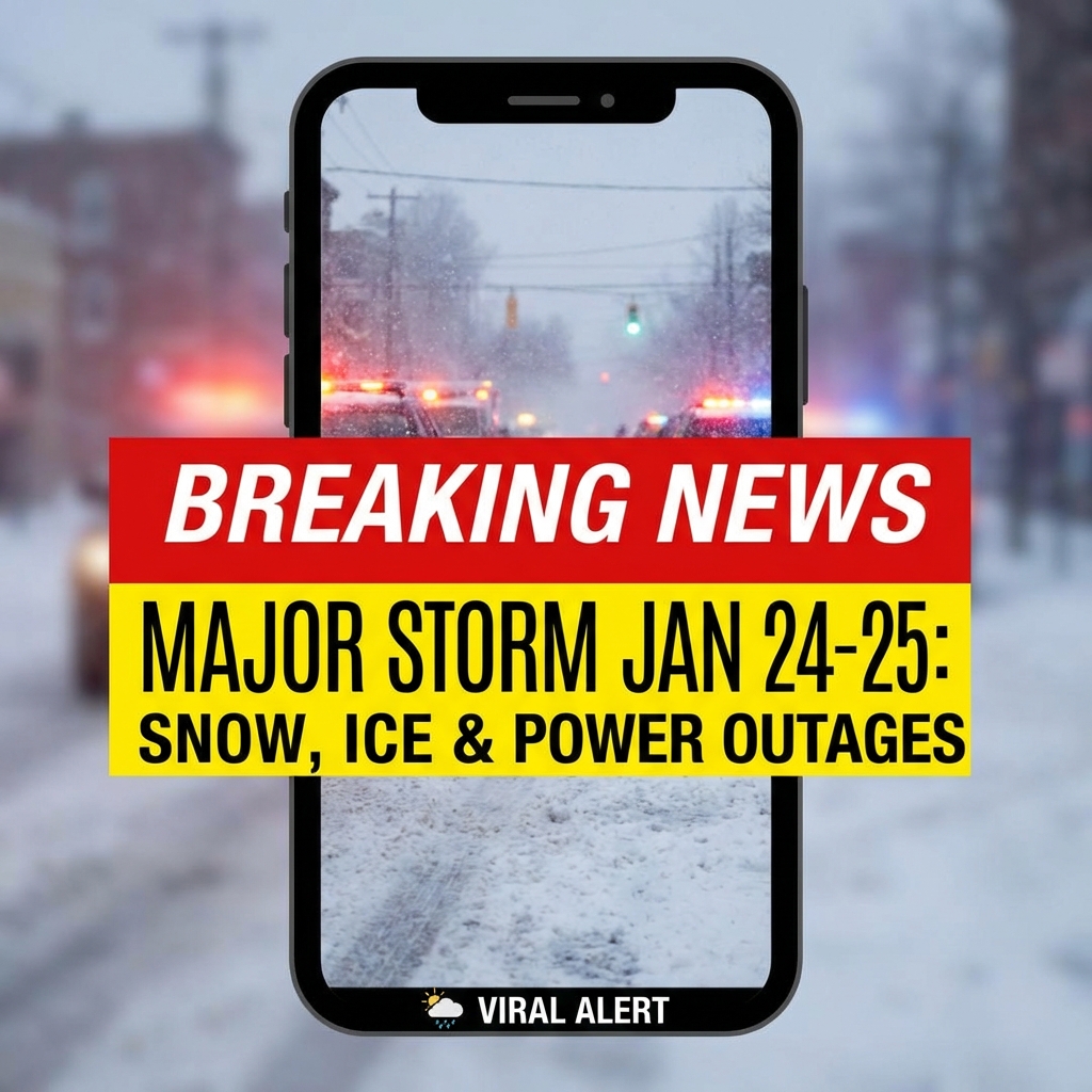 Breaking: Weekend winter storm (Jan 24–25) to bring heavy snow, ice and power outages