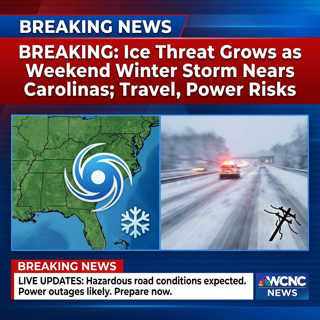 Breaking: Ice Threat Grows as Weekend Winter Storm Nears Carolinas; Travel, Power Risks