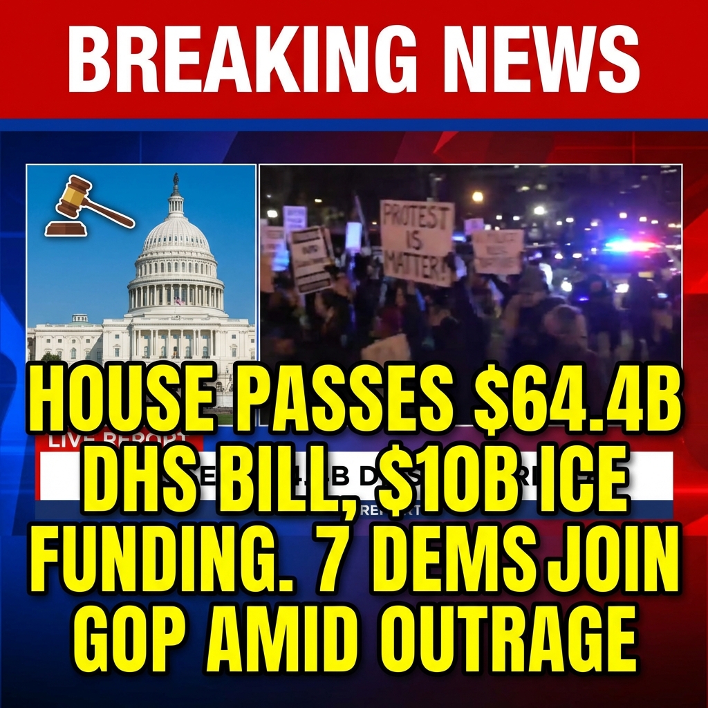 <p>On January 22, 2026, the House passed a Homeland Security spending bill (220–207) that includes $64.4 billion for DHS and $10 billion for ICE; seven Democrats — Jared Golden, Henry Cuellar, Marie Gluesenkamp Perez, Tom Suozzi, Don Davis, Laura Gillen and Vicente Gonzalez — joined Republicans.(<a href="https://www.washingtonpost.com/politics/2026/01/22/homeland-security-funding-ice-opposition/?utm_source=openai">washingtonpost.com</a>) Democrats opposed the vote amid nationwide outrage over ICE operations, including the Jan. 7 Minneapolis shooting that killed Renée Good.(<a href="https://www.theguardian.com/us-news/2026/jan/22/renee-good-autopsy-ice-minneapolis?utm_source=openai">theguardian.com</a>) Viral videos of agents dragging a U.S. citizen from her car during raids fueled protests and lawsuits.(<a href="https://www.ctpost.com/news/article/federal-immigration-agents-filmed-dragging-a-21297786.php?utm_source=openai">ctpost.com</a>) Supporters said the package funds FEMA and the Coast Guard and averts a shutdown; critics called the vote a betrayal.</p>