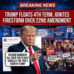 <p>On January 22, 2026, President Donald Trump posted on Truth Social — “RECORD NUMBERS ALL OVER THE PLACE! SHOULD I TRY FOR A FOURTH TERM?” — provoking widespread reaction. The suggestion contradicts the 22nd Amendment, which bars anyone from being elected president more than twice, though Trump and allies have mused about workarounds while his campaign markets “Trump 2028” merchandise. His post came amid slipping approval ratings and fresh polls he denounced as “fake,” which he said he might include in legal action. Critics warned the idea is unconstitutional and inflammatory; supporters cheered, fueling a polarizing national debate and a media firestorm. (<a href="https://time.com/7357298/trump-third-fourth-term-president-constitution-limit/">time.com</a>)</p>