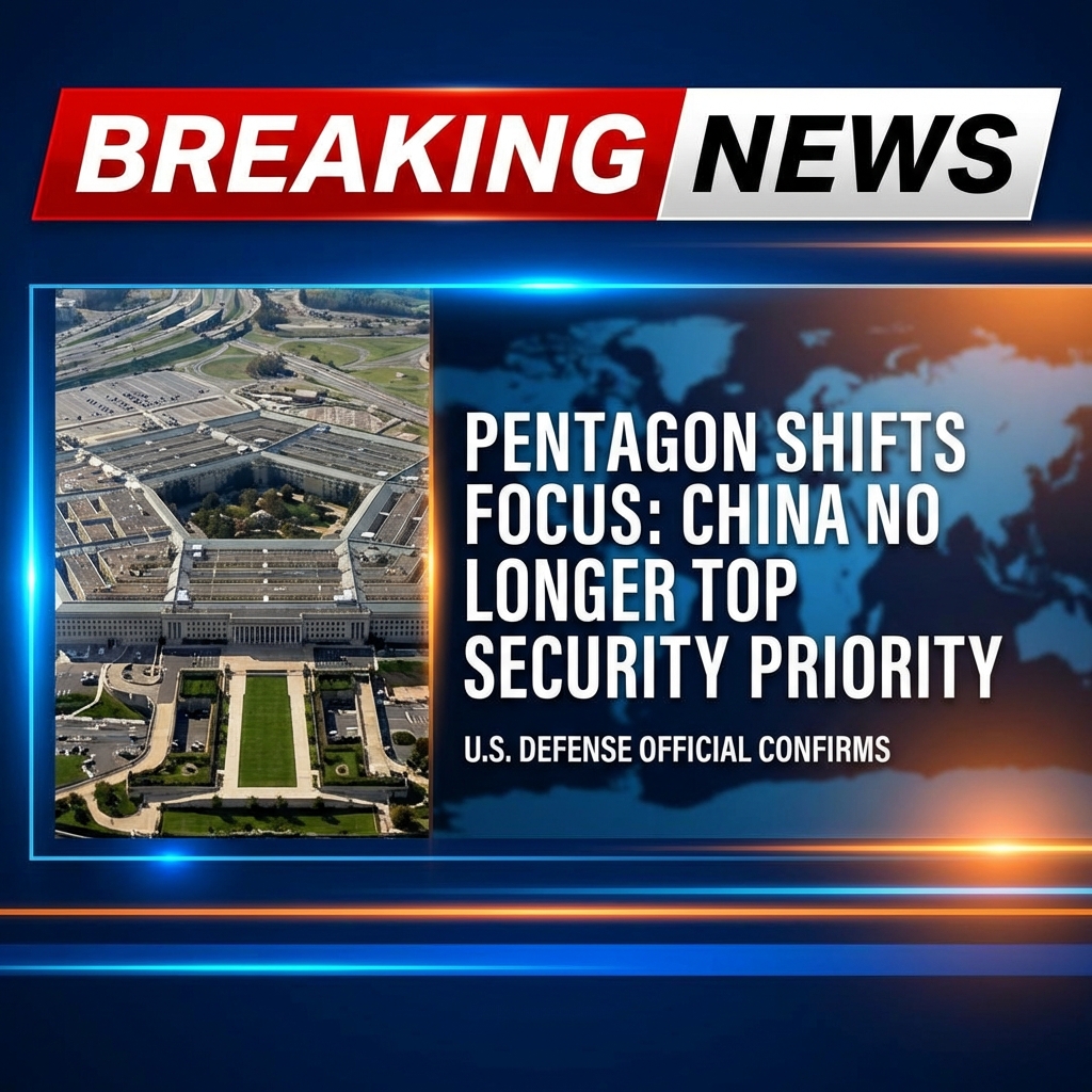 Breaking: Pentagon shifts focus – China no longer its top security priority