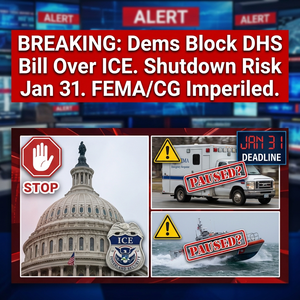 <p>Senate Democrats are threatening a Schumer-led shutdown by opposing a DHS funding package that includes ICE, raising the odds of a partial government shutdown if a stopgap or appropriations bill isn’t passed by Jan. 31. Several Democratic senators— including Catherine Cortez Masto, Jacky Rosen and Tim Kaine— have announced opposition, demanding reforms to ICE such as warrants for arrests and limits on mask use by agents, even though ICE has reserve funds from a 2025 omnibus. Critics warn that lapses in DHS funding could pause FEMA grants and Coast Guard operations, imperiling disaster response and local emergency services nationwide. (<a href="https://www.axios.com/2026/01/24/minneapolis-ice-democrats-government-shutdown-ice">axios.com</a>)</p>