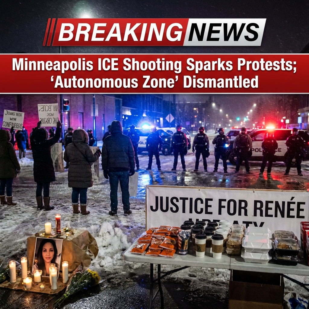 <p>On January 7, 2026, an ICE agent fatally shot 37‑year‑old Renée Nicole Macklin Good in Minneapolis, sparking large protests and vigils. (<a href="https://www.theguardian.com/us-news/2026/jan/07/minneapolis-shooting-immigration-crackdown?utm_source=openai">theguardian.com</a>) Afterward, activists reportedly set up makeshift barricades and declared a short‑lived autonomous or “no‑go” zone near the shooting site. (<a href="https://amgreatness.com/2026/01/09/minneapolis-city-officials-dismantle-no-go-zone-set-up-by-anti-ice-agitators/">amgreatness.com</a>) City crews removed the blockades on January 9, saying streets needed to be clear for fire and medical responders. (<a href="https://www.wibw.com/2026/01/09/anger-outrage-spills-onto-minneapolis-streets-after-ice-officers-fatal-shooting-renee-good/?utm_source=openai">wibw.com</a>) Independent journalists and outlets reported volunteers stocking pop‑up tables with food, coffee, milk, medical supplies and winter gear including hand warmers. (<a href="https://amgreatness.com/2026/01/09/minneapolis-city-officials-dismantle-no-go-zone-set-up-by-anti-ice-agitators/">amgreatness.com</a>) Some commentators called the effort organized and suggested outside funding; claims of centralized bankrolling still remain unverified. (<a href="https://www.wibw.com/2026/01/09/anger-outrage-spills-onto-minneapolis-streets-after-ice-officers-fatal-shooting-renee-good/?utm_source=openai">wibw.com</a>)</p>