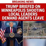 <p>President Donald Trump was briefed Saturday, January 24, 2026, on a Border Patrol shooting in Minneapolis that left a 37 year old man dead during a federal immigration operation. Video circulated showing the man holding a cellphone as agents wrestled with him before officers fired; federal officials say agents acted in self defense and recovered a 9 mm handgun and two magazines. Local leaders including Mayor Jacob Frey and Gov. Tim Walz condemned the operation and demanded agents leave, prosecutors and state investigators sought access to the scene. The White House said the president was monitoring situation as investigations continued. </p>
<p>(<a href="https://wkzo.com/2026/01/24/federal-immigration-agents-fatally-shoot-second-person-in-minneapolis/?utm_source=openai">wkzo.com</a>)</p>