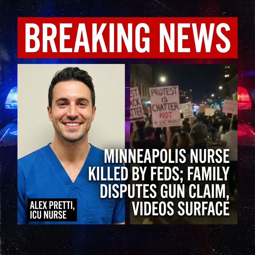 <p>On January 24, 2026, Minneapolis ICU nurse Alex Pretti, 37, was shot and killed by U.S. federal agents during an immigration-related operation outside a downtown intersection. His family released a statement saying, “We are heartbroken but also very angry,” called him a kindhearted caregiver who protected a woman, and disputed government claims that he brandished a gun. Bystander videos and witnesses show Pretti holding a phone and being pepper-sprayed and restrained before shots were fired. The killing prompted protests, renewed scrutiny of federal enforcement tactics, and calls for transparent local and criminal investigations into the incident and urgent accountability nationwide. (<a href="https://apnews.com/article/15ade7de6e19cb0291734e85dac763dc?utm_source=openai">apnews.com</a>)</p>