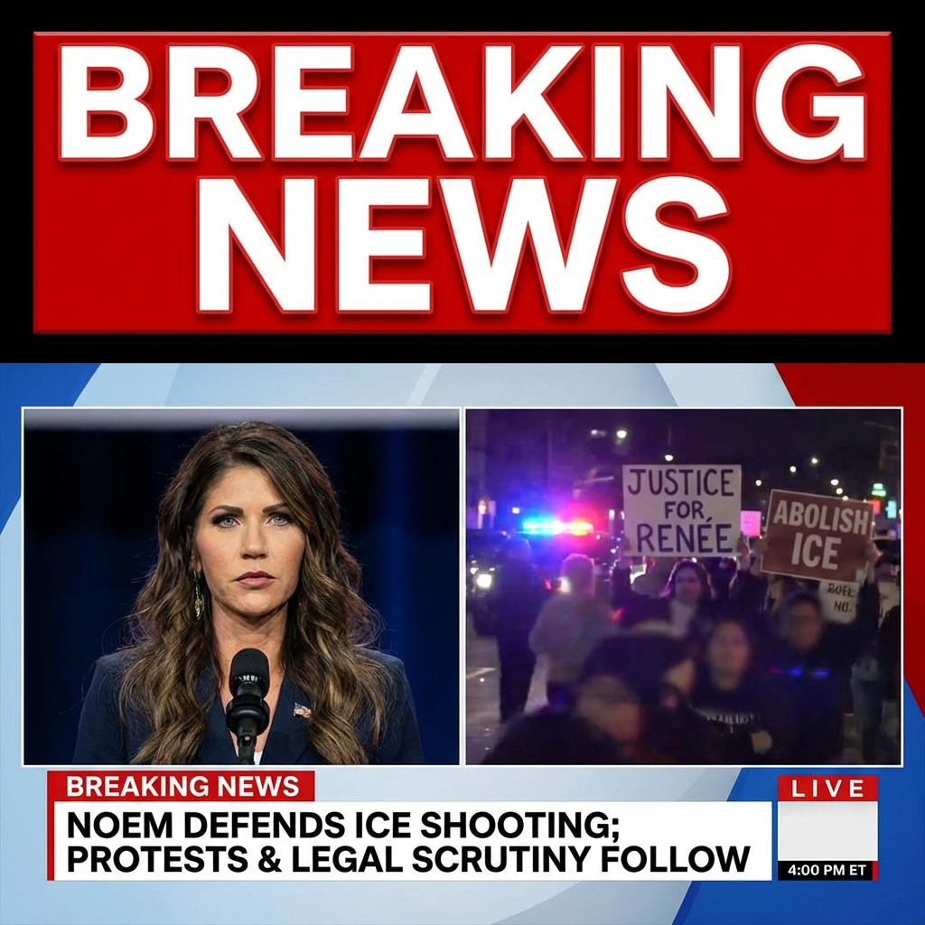 <p>Homeland Security Secretary Kristi Noem defended ICE’s aggressive operations after the Jan. 7 Minneapolis shooting of Renee Nicole Good, insisting agents acted lawfully and that video supported their account. She told reporters agents may ask nearby people to prove identity and said “it’s also breaking the law to conceal carry in Minnesota without an ID on you.” Critics accuse Noem and DHS of rushing to judgment after videos showed disputed footage and of detaining U.S. citizens; protests and calls for independent investigations followed. Noem’s remarks underscore rising tensions over Trump-era immigration enforcement and have drawn bipartisan concern and legal scrutiny. (<a href="https://people.com/kristi-noem-americans-should-be-prepared-prove-citizenship-11886914">people.com</a>)</p>