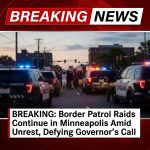 Breaking: Despite ongoing riots in the Minneapolis area, federal Border Patrol agents are reported to be actively conducting immigration raids around the city. According to the report, agents have not complied with Minnesota Governor Tim Walz’s public calls for them to withdraw from the state, and law enforcement activity continues. The message accompanying the report urged supporters to “pedal down” and continue deportations, reflecting a confrontational tone. Local officials and community members say the raids are escalating tensions amid unrest, while federal authorities characterize the operations as routine enforcement. The situation remains fluid and is being closely monitored by observers.