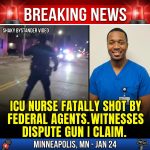 <p>Alex Pretti, a 37-year-old ICU nurse at the Minneapolis VA, was fatally shot by federal immigration agents during a January 24 operation in Minneapolis, an incident captured by bystander video and sparking protests. (<a href="https://apnews.com/article/15ade7de6e19cb0291734e85dac763dc?utm_source=openai">apnews.com</a>) His parents released a statement saying, “We are heartbroken but also very angry,” calling him a “kindhearted soul” who cared for veterans and insisting he held only a phone, hands raised while trying to protect a woman, publicly dismissing administration claims that he was a gunman as “sickening lies.” (<a href="https://www.theguardian.com/us-news/live/2026/jan/25/minneapolis-shooting-parents-of-alex-pretti-say-trump-officials-are-telling-sickening-lies/?utm_source=openai">theguardian.com</a>) Homeland Security and Border Patrol say he approached officers with a 9mm; witnesses and footage dispute that account. (<a href="https://people.com/family-of-icu-nurse-killed-by-federal-agents-speak-out-slam-gun-claims-as-lies-11892049?utm_source=openai">people.com</a>)</p>