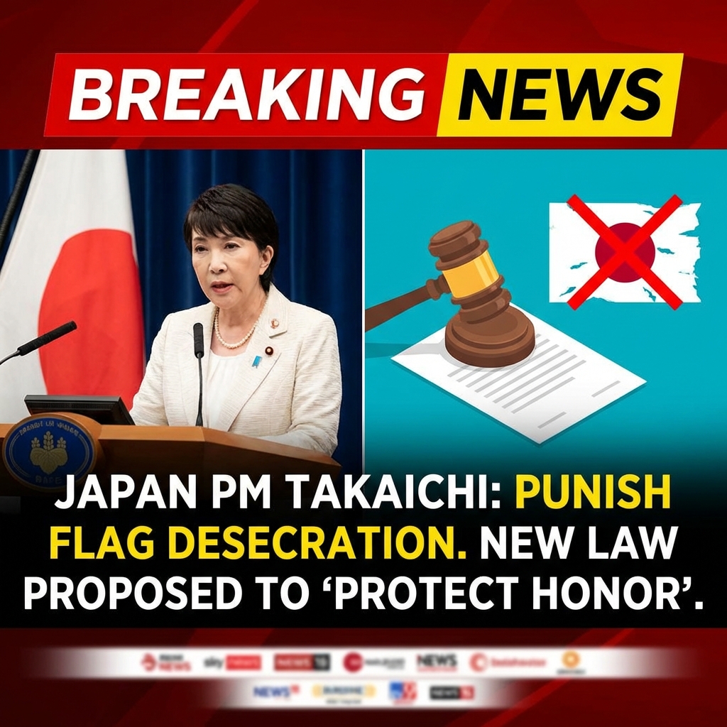 <p>RT by @GuntherEagleman reports Japan’s Prime Minister Sanae Takaichi said anyone who damages the national flag will face punishment under a proposed new law and that she wants it enacted to “protect Japan’s honor.” (<a href="https://www.bloomberg.com/news/articles/2025-10-21/sanae-takaichi-becomes-japan-s-first-female-prime-minister?utm_source=openai">bloomberg.com</a>) The move follows a Sanseito bill filed Oct. 27, 2025, to criminalize desecration of the Hinomaru, proposing up to two years’ imprisonment or a ¥200,000 fine. (<a href="https://www.nippon.com/en/news/yjj2025102700820/?utm_source=openai">nippon.com</a>) The ruling LDP and coalition partner Japan Innovation Party have signalled support and aim to take up similar legislation in the 2026 Diet session. (<a href="https://monitor.civicus.org/explore/japan-hiroshima-protesters-arrested-and-forcibly-removed-while-proposal-for-new-anti-spy-law-raises-concerns/?utm_source=openai">monitor.civicus.org</a>) Human rights groups and critics warn the proposal could chill protest and free expression and debate. (<a href="https://www.hrw.org/news/2025/12/09/new-japanese-espionage-law-would-need-to-respect-rights?utm_source=openai">hrw.org</a>)</p>