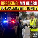<p>On January 25, 2026, Minnesota Governor Tim Walz deployed the state National Guard to Minneapolis–St. Paul after a fatal federal immigration enforcement shooting sparked large protests. Video circulated showing Guard members handing out coffee, hot chocolate and donuts to anti‑ICE demonstrators while wearing bright reflective vests to distinguish themselves from federal agents. A Guardsman told WCCO the gesture was a “demonstration of safety and security.” The action, captured and shared widely on social media, drew mixed reactions—some praised de‑escalation; others criticized the move as politicized amid an ongoing state and federal probe of the shooting. Investigations continue and tensions remain. (<a href="https://apnews.com/article/4d1499fc5962ab880f3816259e04bdbf?utm_source=openai">apnews.com</a>)</p>