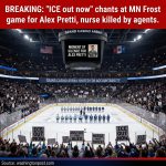 <p>At a Minnesota Frost–New York Sirens game at Grand Casino Arena, fans observed a moment of silence for Alex Pretti before puck drop and chanted “ICE out now,” signaling protest support. Pretti, a 37‑year‑old ICU nurse, was fatally shot by federal immigration agents in Minneapolis on Jan. 24 during an enforcement operation. DHS says he approached officers armed and resisted; bystander videos and family say he held only a phone and was trying to help a woman. The killing has prompted vigils, widespread protests and calls for investigations, deepening tensions over federal immigration enforcement and spurred national debate over accountability.</p>
<p>Sources: (<a href="https://www.washingtonpost.com/sports/2026/01/25/sirens-frost-score/afa68884-fa41-11f0-954b-b80c7ed67fc7_story.html/?utm_source=openai">washingtonpost.com</a>)</p>