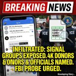 <p>Independent journalist Cam Higby says he infiltrated Minneapolis Signal groups used to track and obstruct ICE, sharing screenshots and videos showing “dispatch” calls, plate‑check databases, emojis for roles and a “SALUTE” system. DataRepublican published a downloadable spreadsheet of 4,000+ alleged donors, claiming the fundraiser routes through a “Stand with Minnesota”/Chuffed campaign and that the first donation was from Canada‑based organizer Jonny Soppotiuk—prompting calls for FBI probes. Reports name local officials among organizers and allege police cooperation. Authorities have not confirmed criminal charges; many details remain under investigation. Coverage is developing rapidly as conservatives and local outlets amplify the revelations publicly. (<a href="https://thepostmillennial.com/exposed-signal-chats-of-far-left-anti-ice-minnesota-networks-revealed-report?utm_source=openai">thepostmillennial.com</a>)</p>