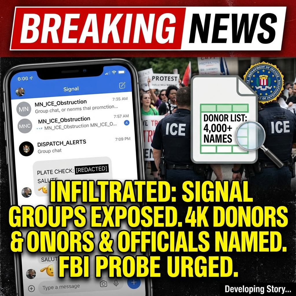<p>Independent journalist Cam Higby says he infiltrated Minneapolis Signal groups used to track and obstruct ICE, sharing screenshots and videos showing “dispatch” calls, plate‑check databases, emojis for roles and a “SALUTE” system. DataRepublican published a downloadable spreadsheet of 4,000+ alleged donors, claiming the fundraiser routes through a “Stand with Minnesota”/Chuffed campaign and that the first donation was from Canada‑based organizer Jonny Soppotiuk—prompting calls for FBI probes. Reports name local officials among organizers and allege police cooperation. Authorities have not confirmed criminal charges; many details remain under investigation. Coverage is developing rapidly as conservatives and local outlets amplify the revelations publicly. (<a href="https://thepostmillennial.com/exposed-signal-chats-of-far-left-anti-ice-minnesota-networks-revealed-report?utm_source=openai">thepostmillennial.com</a>)</p>