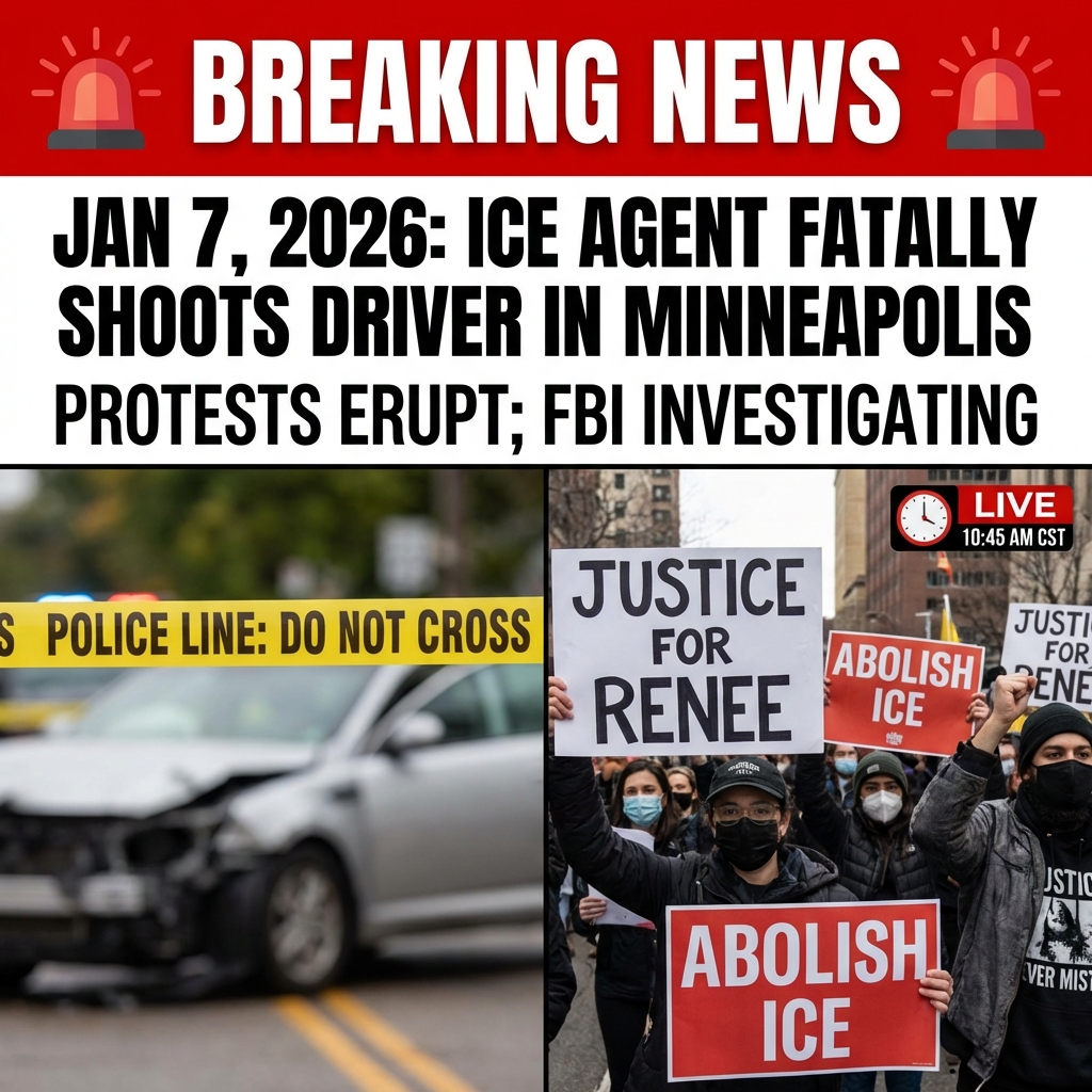 <p>On January 7, 2026, during a large ICE enforcement operation in Minneapolis, an ICE agent fired three close-range shots into a Honda SUV, fatally wounding 37-year-old Renee Good as the vehicle moved and crashed. Video from bystanders appears to conflict with the federal account that Good intentionally rammed officers, prompting experts to question the tactic of standing in front of a vehicle and the decision to shoot. Minneapolis Mayor Jacob Frey and protesters condemned ICE, and the FBI and Minnesota Bureau of Criminal Apprehension are investigating. Agents also sprayed irritants and fired pellet rounds at bystanders; volunteer medics treated people. (<a href="https://apnews.com/article/cad39aa94829e1e11468e3e345af2826">apnews.com</a>)</p>