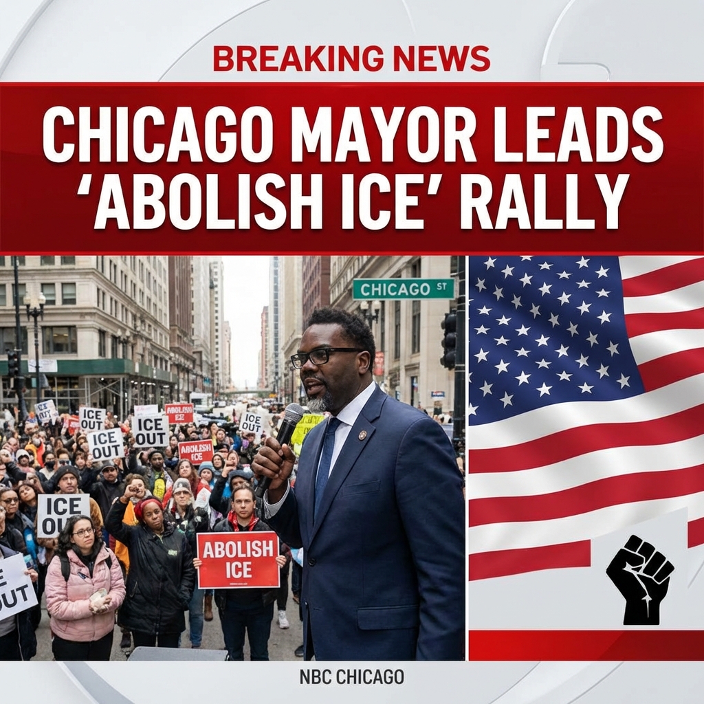 <p>Chicago Mayor Brandon Johnson joined and led a downtown rally on January 25 calling for the abolition of U.S. Immigration and Customs Enforcement after a fatal Minneapolis shooting that sparked nationwide protests. (<a href="https://www.nbcchicago.com/news/local/chicago-politics/brandon-johnson-to-speak-at-chicago-ice-out-of-everywhere-rally/3881184/?utm_source=openai">nbcchicago.com</a>) He addressed the ICE Out of Everywhere demonstration near Ida B. Wells Drive and Michigan Avenue, framing the march as solidarity with victims and opposition to recent federal raids. (<a href="https://www.nbcchicago.com/news/local/chicago-politics/brandon-johnson-to-speak-at-chicago-ice-out-of-everywhere-rally/3881184/?utm_source=openai">nbcchicago.com</a>) Johnson had earlier endorsed the slogan Abolish ICE in the city’s snowplow naming contest and in October issued an executive order declaring certain city properties ICE-free zones. (<a href="https://news.wttw.com/2025/12/29/mayor-johnson-backs-abolish-ice-win-annual-snowplow-naming-contest?utm_source=openai">news.wttw.com</a>) His public stance has intensified debate over local-federal authority and immigration enforcement.</p>