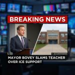West Chicago Mayor Daniel Bovey slammed a teacher after the educator posted support for ICE. Bovey said he spoke directly with the teacher to explain why supporting Immigration and Customs Enforcement is wrong, and he personally called the school district to pressure administrators to take action. The mayor criticized the post publicly, framing it as inconsistent with community values, and urged accountability. He also encouraged residents to join a related online action, sharing a pic.x.com/bTh2QsD8i2 link. The controversy has ignited debate about free speech, public responsibility, and the appropriate response by elected officials and school systems in the community today.