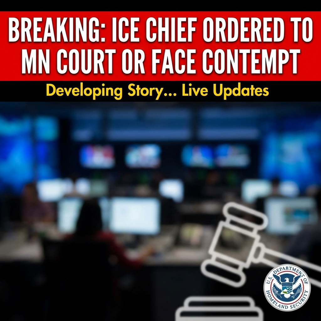 Breaking: ICE Chief Ordered to Appear in Minnesota Court or Face Contempt