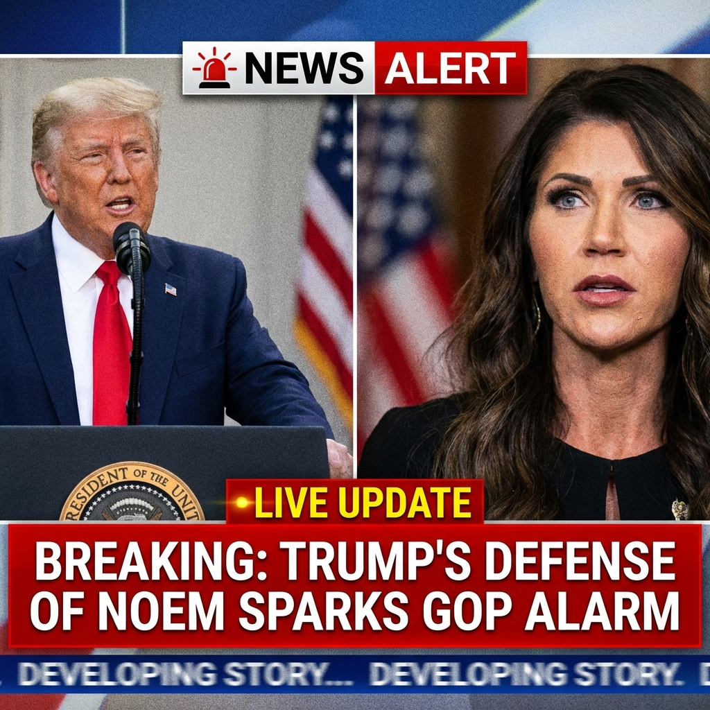 BREAKING: Trump’s Ongoing Defense of Noem Sparks Alarm Among GOP Allies